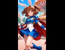 遊園地で遊んでいるメイベルちゃん