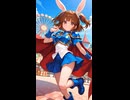 遊園地で遊んでいるメイベルちゃん
