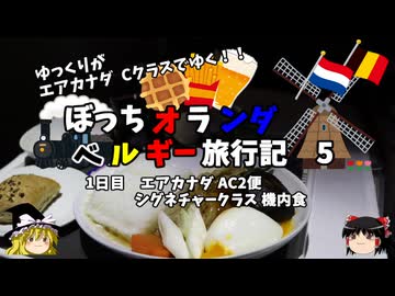 【ゆっくり】オランダベルギー旅行記　5　エアカナダ　シグネチャークラス機内食