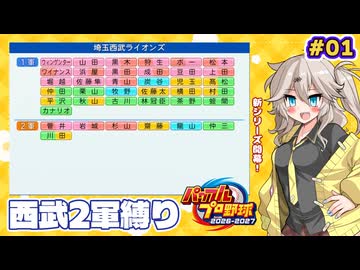 【パワプロ2026】2軍スタートの西武を再建してみる #01