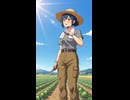 AI日常アニメ「日雇いでキャベツの収穫」