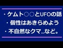 ・ケムト○○とUFOの話・個性はあきらめよう・怪しいクマ出現…など。