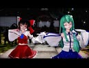 【東方MMD】早苗と霊夢（巫女服）で「ブレインロット」