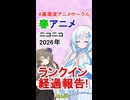 ニコニコ2026年春アニメ経過報告！【No.50】