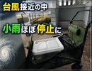 台風接近の中式神へプロンプトし小雨ほぼ停止に　1.5キロ傘もささずカートへカバーもせずにイオンまで歩けました
