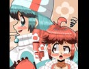 重音テト　初音ミク（P P  P P版）を描きました。