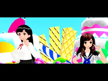 【MMD】ものべいろは　with　GF(改)天使ちゃん　アイドルホッシーワステージ　恋愛デコレート　sdPBR4.80　0627_1