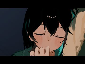 助手君の指をおしゃぶり代わりにして眠るモカちゃん
