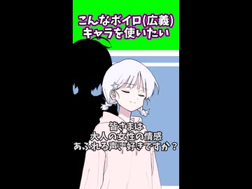 こんなボイロ(広義)キャラを使いたい!!【クール系な女性編】