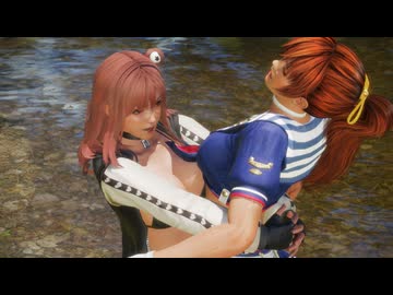 【DOA6LR ryona】かすみ に ほのか がベアハッグ