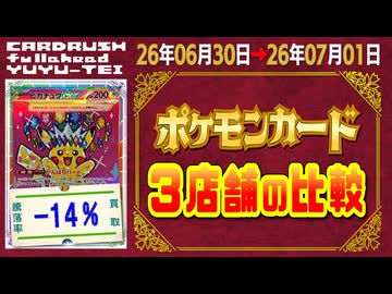 123枚/日｜ポケカ(3店舗)｜7月1日》＜50円以上変動＞ 買取相場 