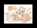 水彩塗ってみた：猫ケモとおやつ