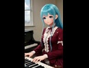 初音ミク：ピアノ演奏・宇宙・雪の中での歌唱 ✨ | #happyhappy