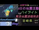 2026年07月01日 水曜日 地震活動ハイライト 最大震度4 宮崎県 緊急地震速報発表