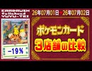 《213枚/日｜ポケカ(3店舗)｜7月2日》＜200円以上変動＞ 買取相場 ※シングルのみ、未開封・サプライなし #ポケモンカード