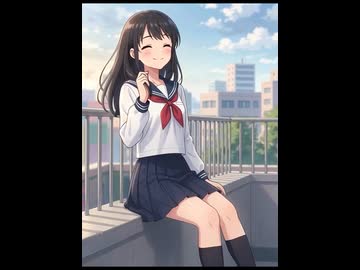 女子高生: 映画の真似事をして戯れる制服の娘