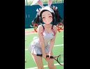 テニスをしている竈門メイベルちゃん