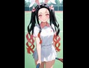 テニスをしている竈門メイベルちゃん