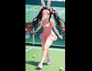 テニスをしている竈門メイベルちゃん