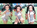 テニスをしている竈門メイベルちゃん
