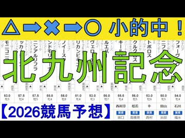 【競馬予想】2026「北九州記念(GⅢ)」