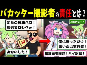 バカッター撮影者は無罪だと逃げるずんだもん【AI判決】