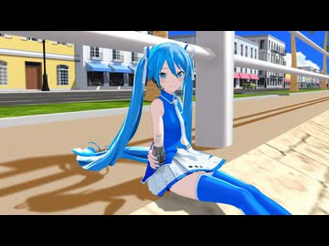 【MMD】ミクさんが夏の海辺を散歩