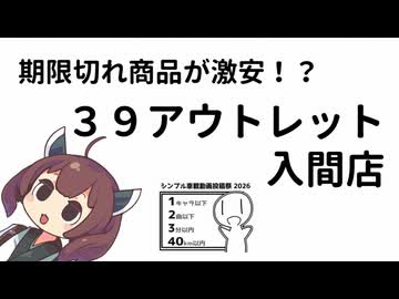 【シンプル車載動画投稿祭2026】39アウトレット入間店に行ってきたぞ【東北きりたん車載動画】