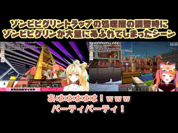 【あらなみマイクラ】ゾンビピグリントラップの処理層の調整時にゾンビピグリンが大量にあふれてしまったシーン【にじさんじ切り抜き】