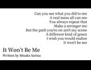 心華 原創 It Won't Be Me