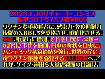 【2023年01月10日 ：『 リチャード・コシミズ「 Internet Lecture 」｟ 新型コロナウイルス戦争 ５０9 ｠｟ RK LIVE ｠｟ 改良版 ｠』】