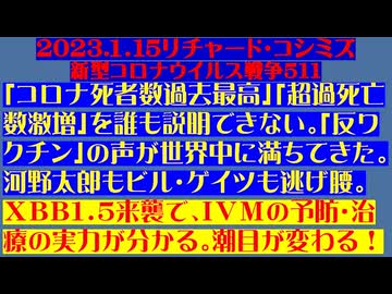 【2023年01月15日 ：『 リチャード・コシミズ「 Internet Lecture 」｟ 新型コロナウイルス戦争 ５１１ ｠｟ RK LIVE ｠｟ 改良版 ｠』】