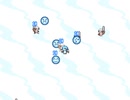 雪女が雪玉で遊ぶドット絵