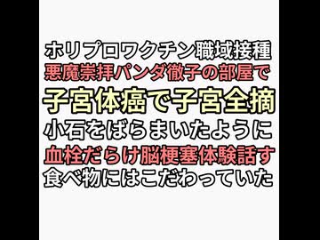 ホリプロワクチン職域接種　山瀬まみが子宮体癌で子宮全摘と合併症で脳梗塞　小石ばらまいたように血栓だらけと悪魔崇拝アドレノクロムパンダ黒柳徹子の部屋で語る　山瀬まみは食生活気をつけていた