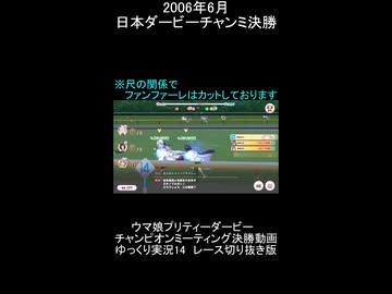 日本ダービーチャンミpart14　レース横映像　ショート動画版