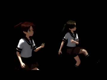 【MMD艦これ】阿修羅ちゃん　綾波・敷波【足元だけ見える部屋】