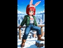 真冬の札幌市にいるウェンディちゃん