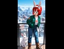 真冬の札幌市にいるウェンディちゃん