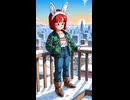 真冬の札幌市にいるウェンディちゃん
