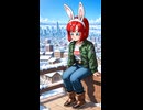 真冬の札幌市にいるウェンディちゃん