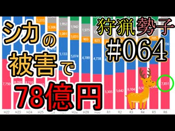 狩猟勢子動画＃064　シカの被害で78億円