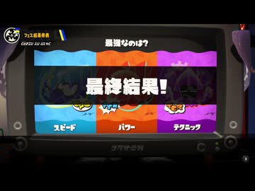 【スプラトゥーン3】第28回フェス結果～スピードvsパワーvsテクニック～