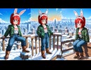 真冬の札幌市にいるウェンディちゃん