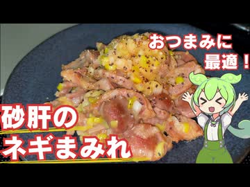 【簡単おつまみ！】砂肝のネギまみれ作ってみた【今日のおつまみ】