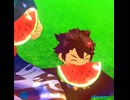 【MMD刀剣乱舞】スイカとわんぱく君と陸奥守さん