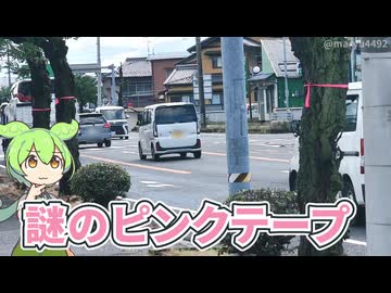 街路樹に巻いてある「謎の蛍光ピンクテープ」