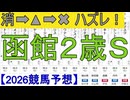 【競馬予想】2026「函館２歳Ｓ(GⅢ)」