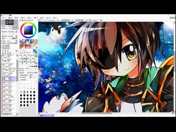 【描いてみたメイキング】静かな月夜