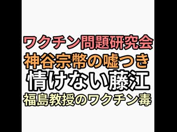 ワクチン問題研究会で福島教授が厚労省はワクチン打ってないと叫ぶそんな研究会を無視した神谷宗幣に言いくるめられ情けない藤江だが川田龍平が参政党の嘘を暴露