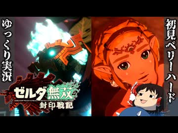 『初見ベリーハード#13』ベリハで変形して大空で三つ首ドラゴンと戦うカラモと謎のゴーレム【ゼルダ無双封印戦記/ゆっくり実況】